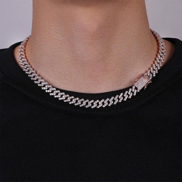pendant necklaces men's 10mm iced out cz gold rose cuban link necklace hip hop jewelry, Silver
pendant necklaces men's 10mm iced out cz gold rose cuban link necklace hip hop jewelry, Silver