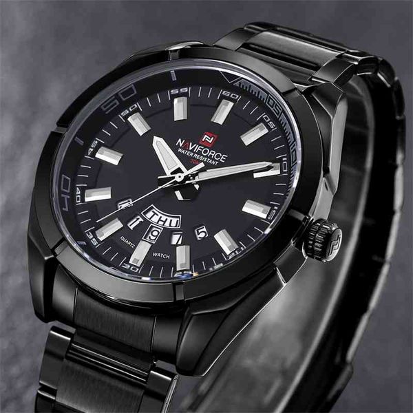 naviforce men watch sport fashion men's stainless steel 30m waterproof date wristwatches relogio masculino clock timepiece 210407, Slivery;brown
naviforce men watch sport fashion men's stainless steel 30m waterproof date wristwatches relogio masculino clock timepiece 210407, Slivery;brown