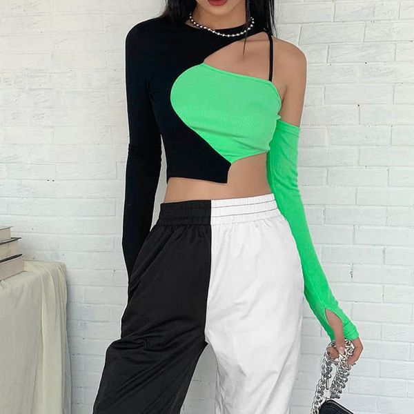 women's t-shirt 2021 summer spring autumn casual long sleeve korean punk sweatshirts shirts for women goth bm style o-neck patchwo, White
women's t-shirt 2021 summer spring autumn casual long sleeve korean punk sweatshirts shirts for women goth bm style o-neck patchwo, White