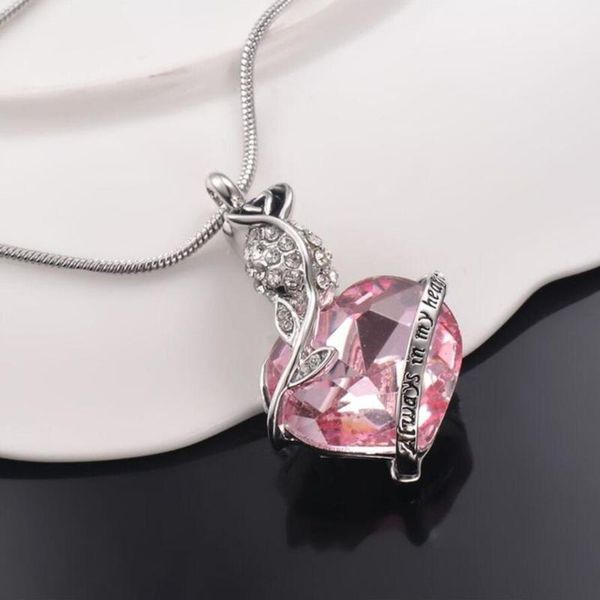 crystal heart rose flower cremation ash necklace keepsake memorial urn pendant for women men gifts necklaces, Silver
crystal heart rose flower cremation ash necklace keepsake memorial urn pendant for women men gifts necklaces, Silver