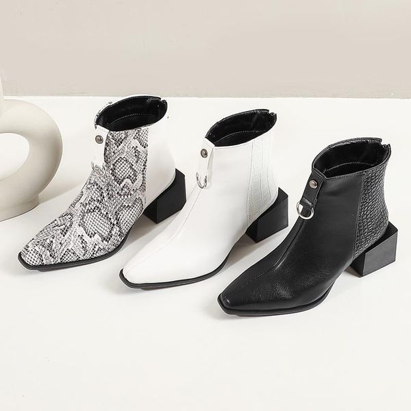 boots women ankle plus size 22-28cm length autumn and winter snake pattern stitching back zipper snow 3 colors, Black
boots women ankle plus size 22-28cm length autumn and winter snake pattern stitching back zipper snow 3 colors, Black