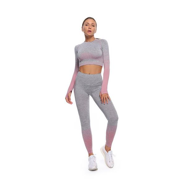 yoga outfit 2021 fashion womens long sleeves seamless set breathable two piece stripe fitness wear
yoga outfit 2021 fashion womens long sleeves seamless set breathable two piece stripe fitness wear