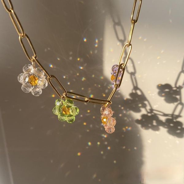 pendant necklaces 2021 summer sweet korean choker acrylic multicolor flower beads metal chain necklace for women holiday jewelry, Silver
pendant necklaces 2021 summer sweet korean choker acrylic multicolor flower beads metal chain necklace for women holiday jewelry, Silver