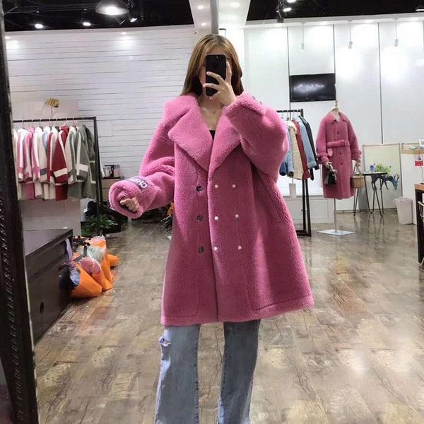 women's fur & faux long coats women clothes pink parka real pearl buttons korean plus size turn-dwon collar abrigo mujer sheep coat, Black
women's fur & faux long coats women clothes pink parka real pearl buttons korean plus size turn-dwon collar abrigo mujer sheep coat, Black