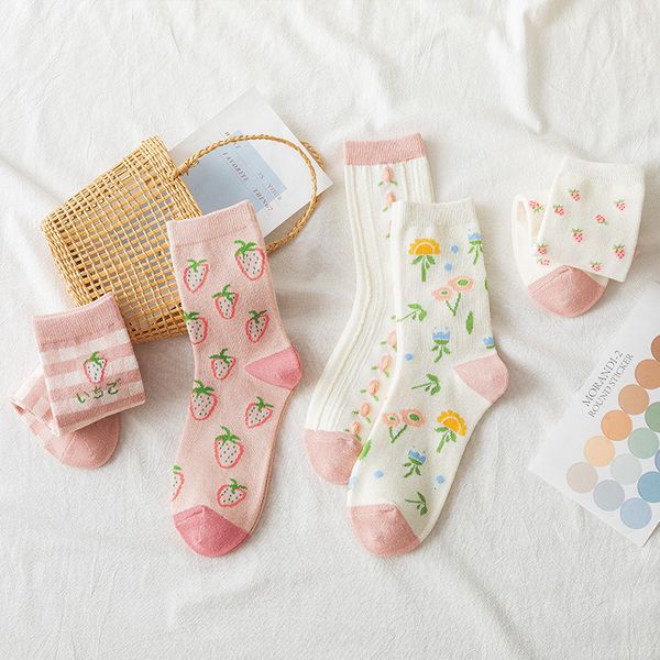 pink children's medium tube socks floret korean ins style elegant flower student autumn and winter stockings, Black;white
pink children's medium tube socks floret korean ins style elegant flower student autumn and winter stockings, Black;white
