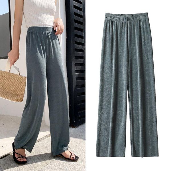 women's pants & capris women trousers summer ice silk high waist wide leg black gray pink thin casual loose straight, Black;white
women's pants & capris women trousers summer ice silk high waist wide leg black gray pink thin casual loose straight, Black;white