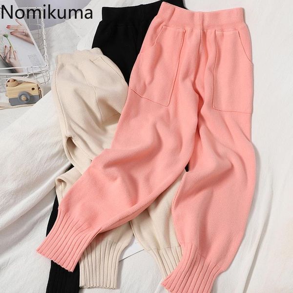 nomikuma autumn winter knitted pants high waist causal pockets korean long trousers solid women sweater 2021 6d062 women's & capris, Black;white
nomikuma autumn winter knitted pants high waist causal pockets korean long trousers solid women sweater 2021 6d062 women's & capris, Black;white