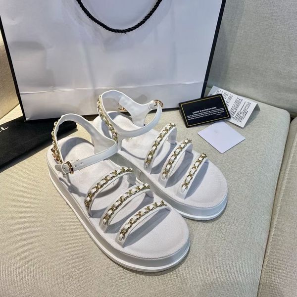 designers new 2022 summer women's metal chain sandals platform shoes black white leisure office light shoes brand wholesale size eu35-4
designers new 2022 summer women's metal chain sandals platform shoes black white leisure office light shoes brand wholesale size eu35-4