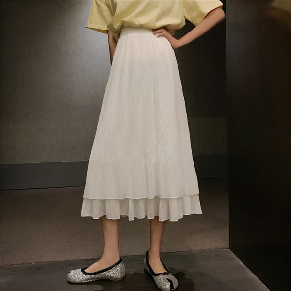 skirts hong kong style retro chic high waist a-line skirt women spring summer long pleated s fairy wild chiffon k41d, Black
skirts hong kong style retro chic high waist a-line skirt women spring summer long pleated s fairy wild chiffon k41d, Black