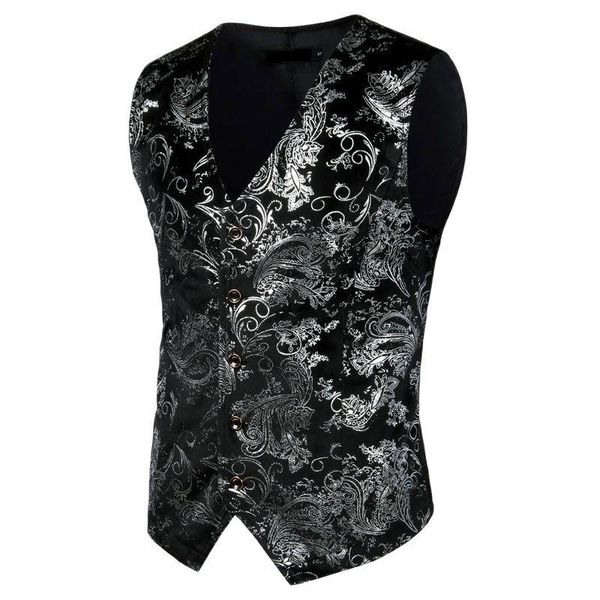 men's vests 2021 steampunk suit vest men classic v neck slim fit single breasted flannel waistcoat mens marriage gilet homme, Black;white
men's vests 2021 steampunk suit vest men classic v neck slim fit single breasted flannel waistcoat mens marriage gilet homme, Black;white