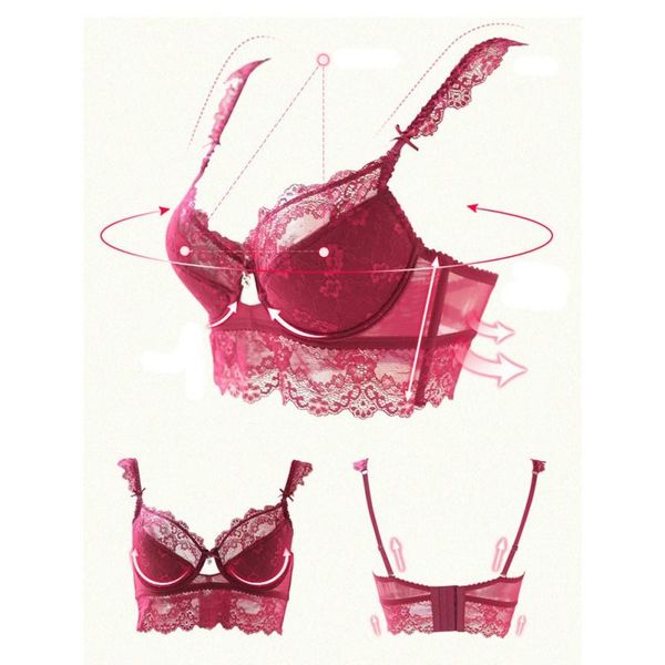 bras sets women cotton lace lingerie up set embroidery underwear push bra vm and panty, Red;black
bras sets women cotton lace lingerie up set embroidery underwear push bra vm and panty, Red;black