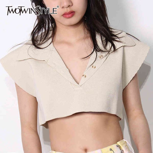 casual loose solid knitted sweater for women lapel sleeveless minimalist short sweaters female spring fashion style 210428, White;black
casual loose solid knitted sweater for women lapel sleeveless minimalist short sweaters female spring fashion style 210428, White;black