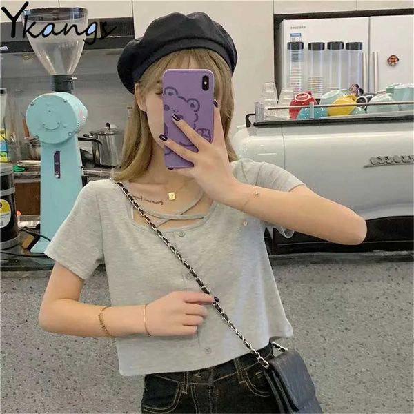 goth solid color short t shirt summer clothes for women harajuku crop korean fashion casual loose short sleeve blouse 210619, White
goth solid color short t shirt summer clothes for women harajuku crop korean fashion casual loose short sleeve blouse 210619, White