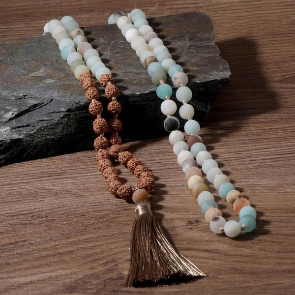 pendant necklaces oaiite natural amazonite stone bohdi beaded knotted necklace 108 mala bead long tassel buddhist spiritual boho jewelry yog, Silver
pendant necklaces oaiite natural amazonite stone bohdi beaded knotted necklace 108 mala bead long tassel buddhist spiritual boho jewelry yog, Silver