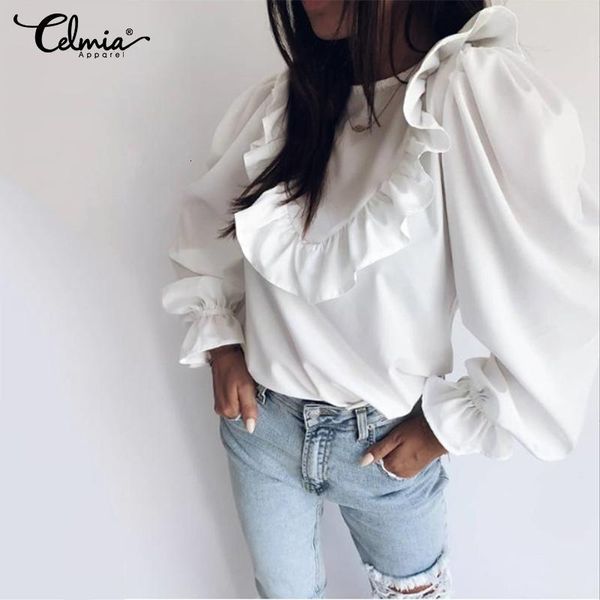 women's blouses & shirts fashion celmia elegant women long sleeve blouse round neck ruffles white shirts casual loose party
women's blouses & shirts fashion celmia elegant women long sleeve blouse round neck ruffles white shirts casual loose party