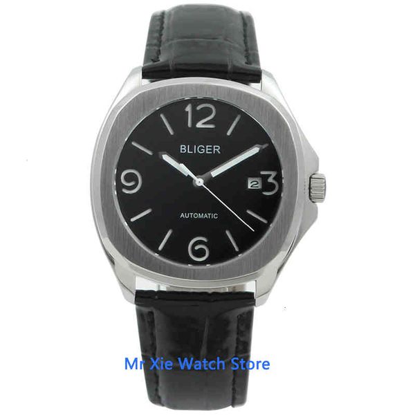men miyota bliger automatic 40mm watches square sapphire glass bright date window leather tape clocks, Slivery;brown
men miyota bliger automatic 40mm watches square sapphire glass bright date window leather tape clocks, Slivery;brown