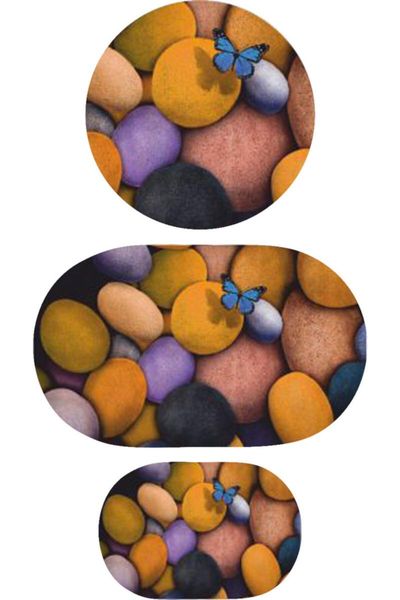 triple toilet set mat 7020 bath mats
