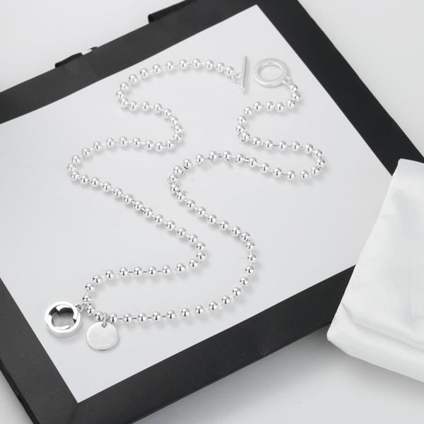 chains classic g logo 925 sterling silver simple round bead retro double letter necklace, exquisite personality, the same style f
chains classic g logo 925 sterling silver simple round bead retro double letter necklace, exquisite personality, the same style f