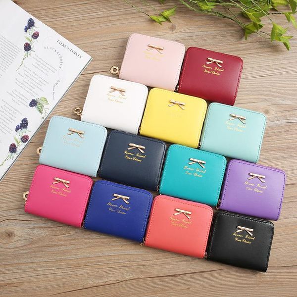 wallets wallet female short for coins cute candy bow women small leather zipper purses girls lady purse, Red;black
wallets wallet female short for coins cute candy bow women small leather zipper purses girls lady purse, Red;black