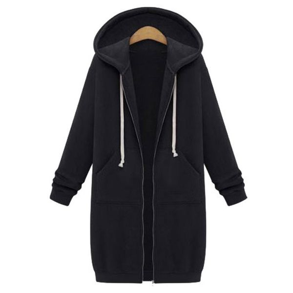 autumn women casual long hoodies sweatshirt coat pockets zip up outerwear hooded jacket plus size 210522, Black
autumn women casual long hoodies sweatshirt coat pockets zip up outerwear hooded jacket plus size 210522, Black
