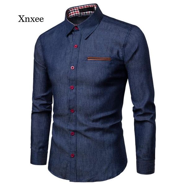 men's casual shirts 2021 fall jeans shirt solid color slim long sleeve denim, White;black
men's casual shirts 2021 fall jeans shirt solid color slim long sleeve denim, White;black