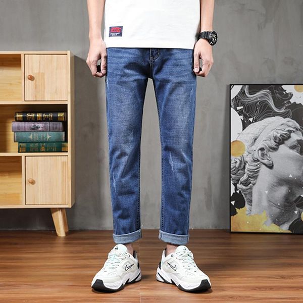 men's jeans spring and autumn summer trendy brand casual long pants trend korean wild trousers, Blue
men's jeans spring and autumn summer trendy brand casual long pants trend korean wild trousers, Blue