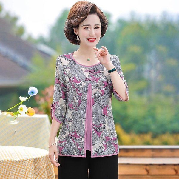 women's blouses & shirts chiffon women half sleeve o-neck elegant casual femme ladies loose summer print blusas fake two mm0779, White
women's blouses & shirts chiffon women half sleeve o-neck elegant casual femme ladies loose summer print blusas fake two mm0779, White