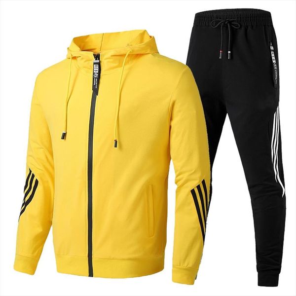 casual hooded suit running sportswear men tracksuit 2 piece set zipper hoodie sweatpants jogging male gym clothing, Gray
casual hooded suit running sportswear men tracksuit 2 piece set zipper hoodie sweatpants jogging male gym clothing, Gray