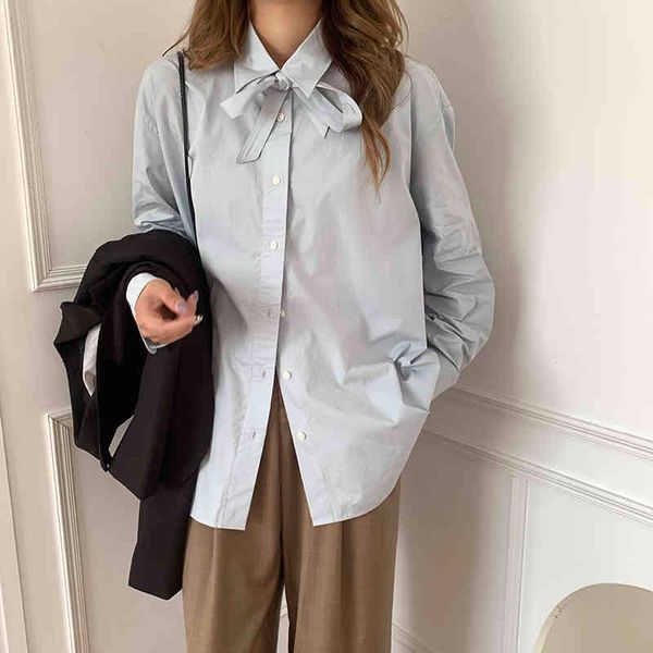 spring autumn ol elegant minimalist bow lapel shirt women blouses work wear long sleeve solid loose female 210421, White
spring autumn ol elegant minimalist bow lapel shirt women blouses work wear long sleeve solid loose female 210421, White