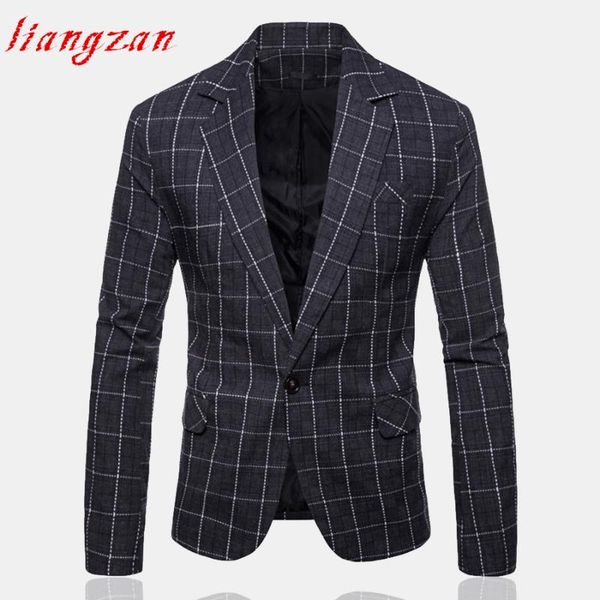 men's suits & blazers men one button plaid blazer suit brand slim fit casual jacket male party tuxedo wedding clothes sl-t264, White;black
men's suits & blazers men one button plaid blazer suit brand slim fit casual jacket male party tuxedo wedding clothes sl-t264, White;black