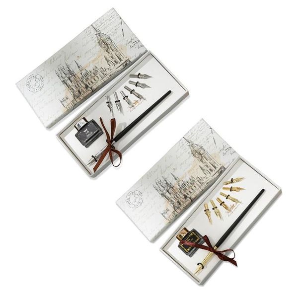 vintage english calligraphy dip pen fountain with ink nibs set offices school stationery gift pens
vintage english calligraphy dip pen fountain with ink nibs set offices school stationery gift pens