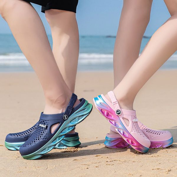 mens womens trainer sport size cross-border summer slippers thick-soled beach shoes couple hole shoe outdoor baotou sandals code:25ll-7790, Black
mens womens trainer sport size cross-border summer slippers thick-soled beach shoes couple hole shoe outdoor baotou sandals code:25ll-7790, Black