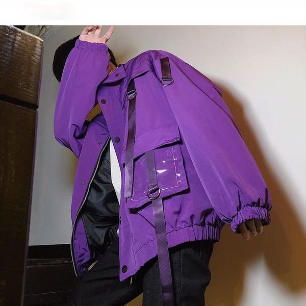 men's jackets men streetwear mulit-pockets ribbons jacket windbreaker harajuku black purple hip hop hipster cargo outwear coats, Black;brown
men's jackets men streetwear mulit-pockets ribbons jacket windbreaker harajuku black purple hip hop hipster cargo outwear coats, Black;brown