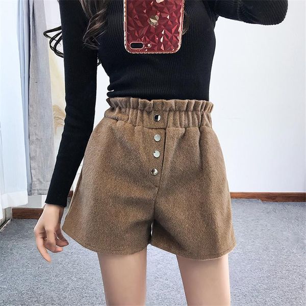 women's shorts ollymurs elastic high waist imitation mink cashmere women loose wide leg short pants autumn winter casual femme, White;black
women's shorts ollymurs elastic high waist imitation mink cashmere women loose wide leg short pants autumn winter casual femme, White;black