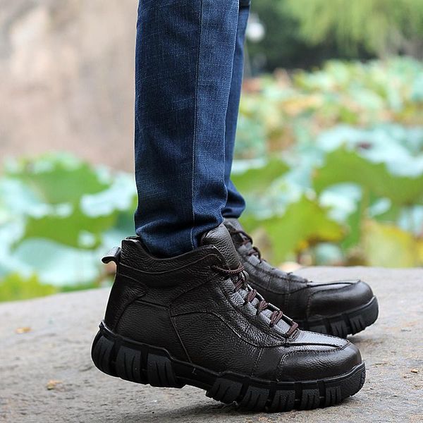 boots ankle men casual shoes outdoor genuine leather waterproof tooling mens plush warm snow military army botas, Black
boots ankle men casual shoes outdoor genuine leather waterproof tooling mens plush warm snow military army botas, Black