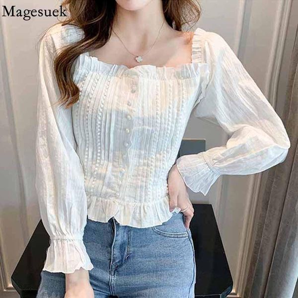 women's blouses & shirts vintage autumn long sleeve shirt fashion square collar white blouse sweet ruffle pleated stitching slim blusas
women's blouses & shirts vintage autumn long sleeve shirt fashion square collar white blouse sweet ruffle pleated stitching slim blusas