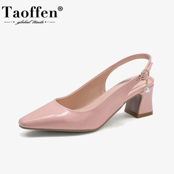 taoffen plus size 33-48 women sandals shoes slingbacks metal buckle thick high heels strap toe casual footwear, Black
taoffen plus size 33-48 women sandals shoes slingbacks metal buckle thick high heels strap toe casual footwear, Black