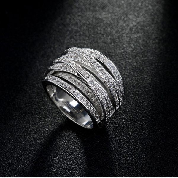 vecalon trendy cross women ring pave set simulated diamond cz wedding band ring white gold filled female finger ring fashion jewelry, Slivery;golden
vecalon trendy cross women ring pave set simulated diamond cz wedding band ring white gold filled female finger ring fashion jewelry, Slivery;golden