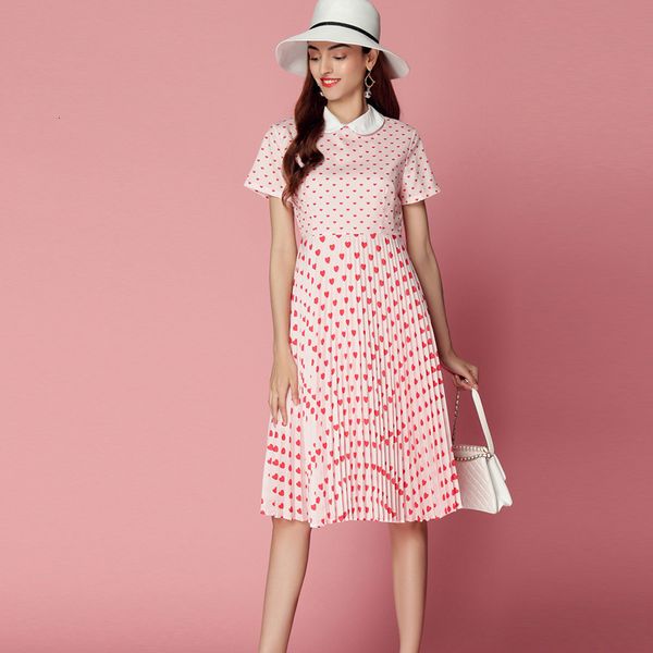 summer women sweet chiffon heart print pleated midi short sleeve peter pan collar girls casual cute es vestidos, Black;gray
summer women sweet chiffon heart print pleated midi short sleeve peter pan collar girls casual cute es vestidos, Black;gray