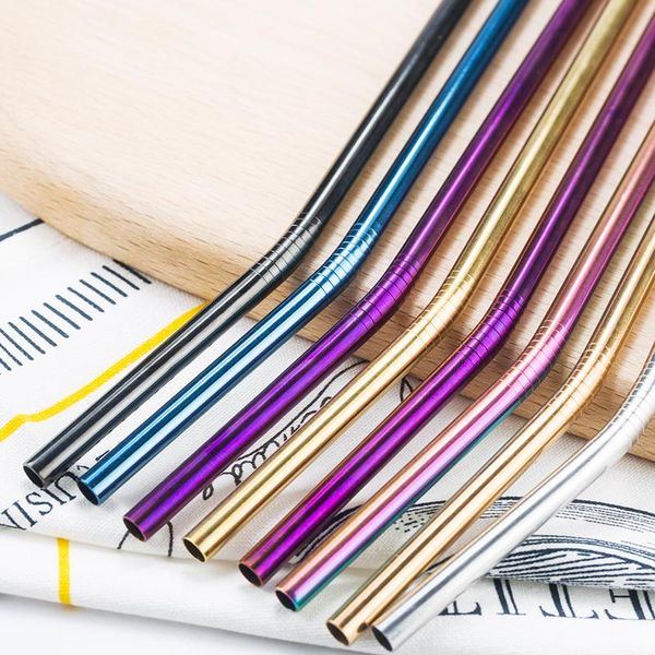 fashion metal reusable 304 stainless steel straws straight bent drinking straw with case cleaning brush set party bar accessory
fashion metal reusable 304 stainless steel straws straight bent drinking straw with case cleaning brush set party bar accessory