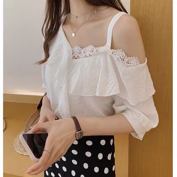 T-shirt T-shirt One shoulder top 2020 summer new Korean Ruffle Chiffon lining women's short sleeve foreign style small shirt, White
T-shirt T-shirt One shoulder top 2020 summer new Korean Ruffle Chiffon lining women's short sleeve foreign style small shirt, White