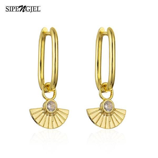 hoop & huggie sipengjel fashion punk metal oval circle earrings geometric fan shape drop for women prevent allergy jewelry 2021, Golden;silver
hoop & huggie sipengjel fashion punk metal oval circle earrings geometric fan shape drop for women prevent allergy jewelry 2021, Golden;silver