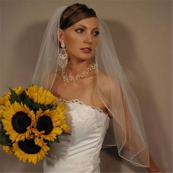 bridal veils crystal edge 1 layer wedding veil elbow length in white, ivory, Black
bridal veils crystal edge 1 layer wedding veil elbow length in white, ivory, Black