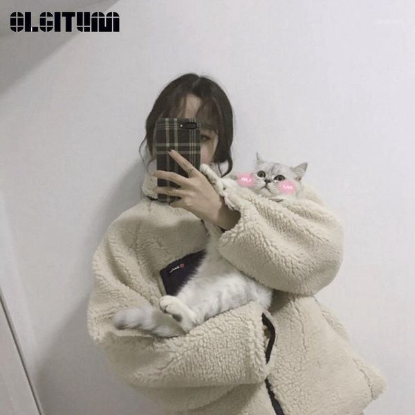 winter/autumn chic loose zipper pocket thick lamb fur cotton coat female winter jacket warm mujer casaco1, Black
winter/autumn chic loose zipper pocket thick lamb fur cotton coat female winter jacket warm mujer casaco1, Black