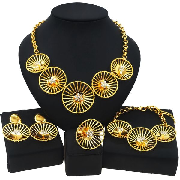 yulaili women dubai gold jewelry sets crystal necklace earrings ring bracelet jewelries accessories, Black
yulaili women dubai gold jewelry sets crystal necklace earrings ring bracelet jewelries accessories, Black