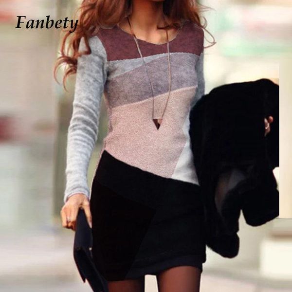casual dresses women patchwork o neck mini dress elegant slim long sleeve all-match party autumn ladies bottoming vestidos, Black;gray
casual dresses women patchwork o neck mini dress elegant slim long sleeve all-match party autumn ladies bottoming vestidos, Black;gray