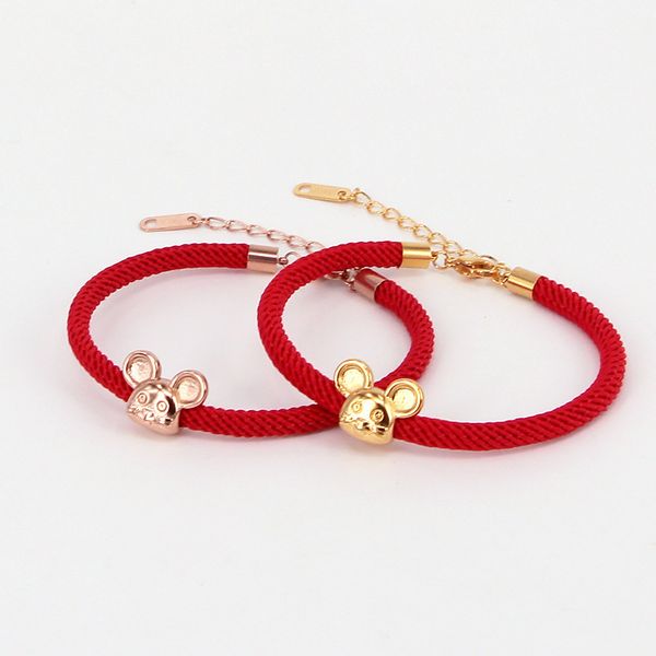 s1-111 new zodiac red rope 2021 year of life transfer cute little mouse bracelet, Silver
s1-111 new zodiac red rope 2021 year of life transfer cute little mouse bracelet, Silver