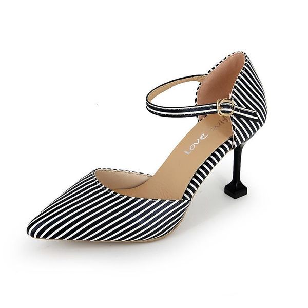 dress shoes women stripe thin high heel female pointy mary janes slip-on loafers temperament ladies office lady woman buckle strap, Black
dress shoes women stripe thin high heel female pointy mary janes slip-on loafers temperament ladies office lady woman buckle strap, Black