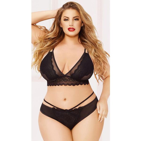 women's swimwear large size lace stitching perspective underwear set deep v mesh fat see through lingerie 2xl-4xl, White;black
women's swimwear large size lace stitching perspective underwear set deep v mesh fat see through lingerie 2xl-4xl, White;black
