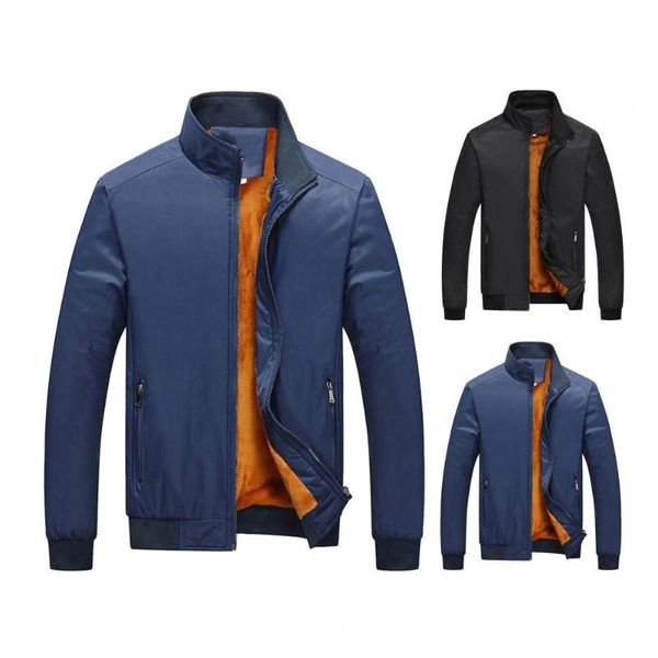men's jackets coat solid color stand collar all match zipper jacket for autumn winter slim fit thicker warm casual ropa hombre, Black;brown
men's jackets coat solid color stand collar all match zipper jacket for autumn winter slim fit thicker warm casual ropa hombre, Black;brown